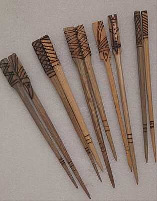 Bamboo Hairpins set of 2